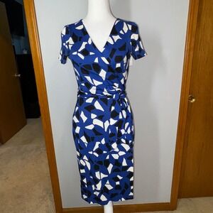 DVF Diane von Furstenberg New Julian Two S/S‎ Abstract Print Wrap Dress